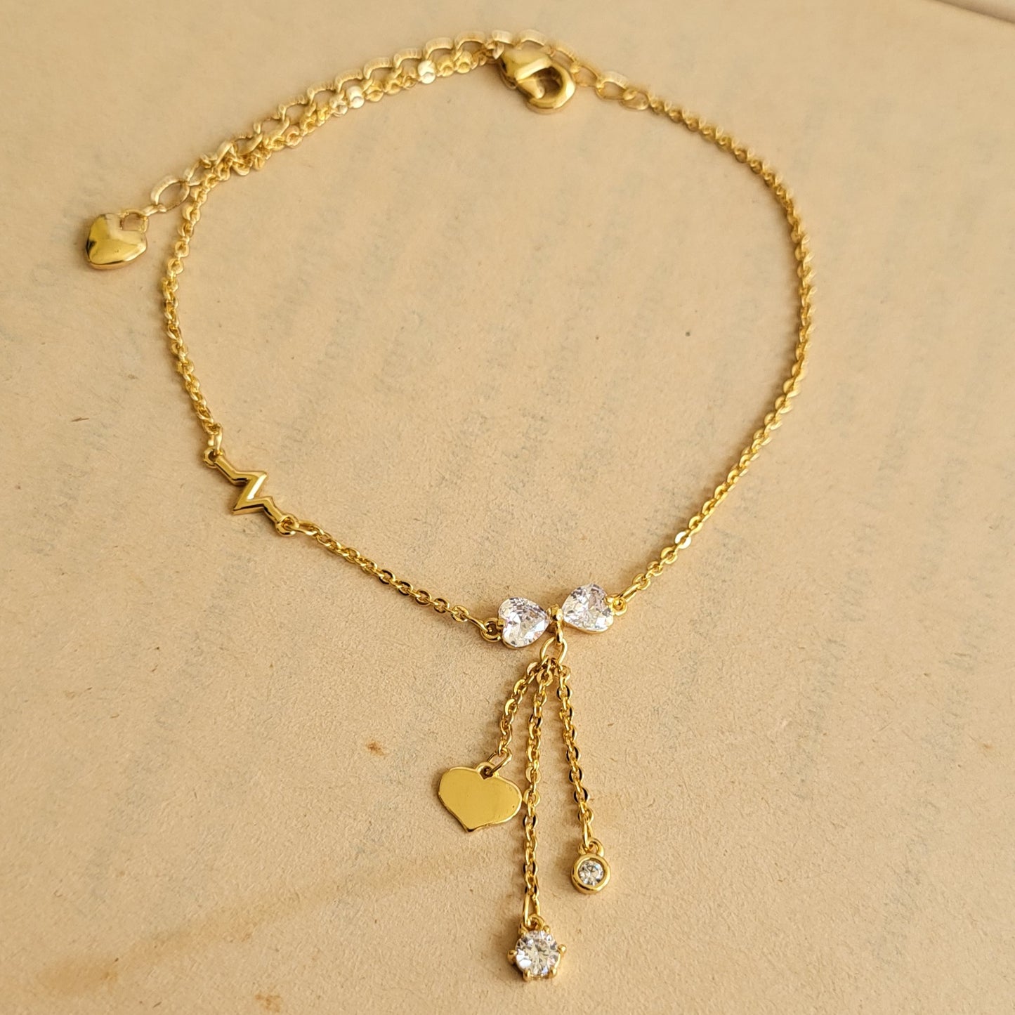 Bow drop bracelet
