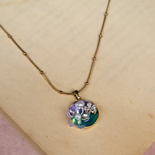 Lavender pendant chain