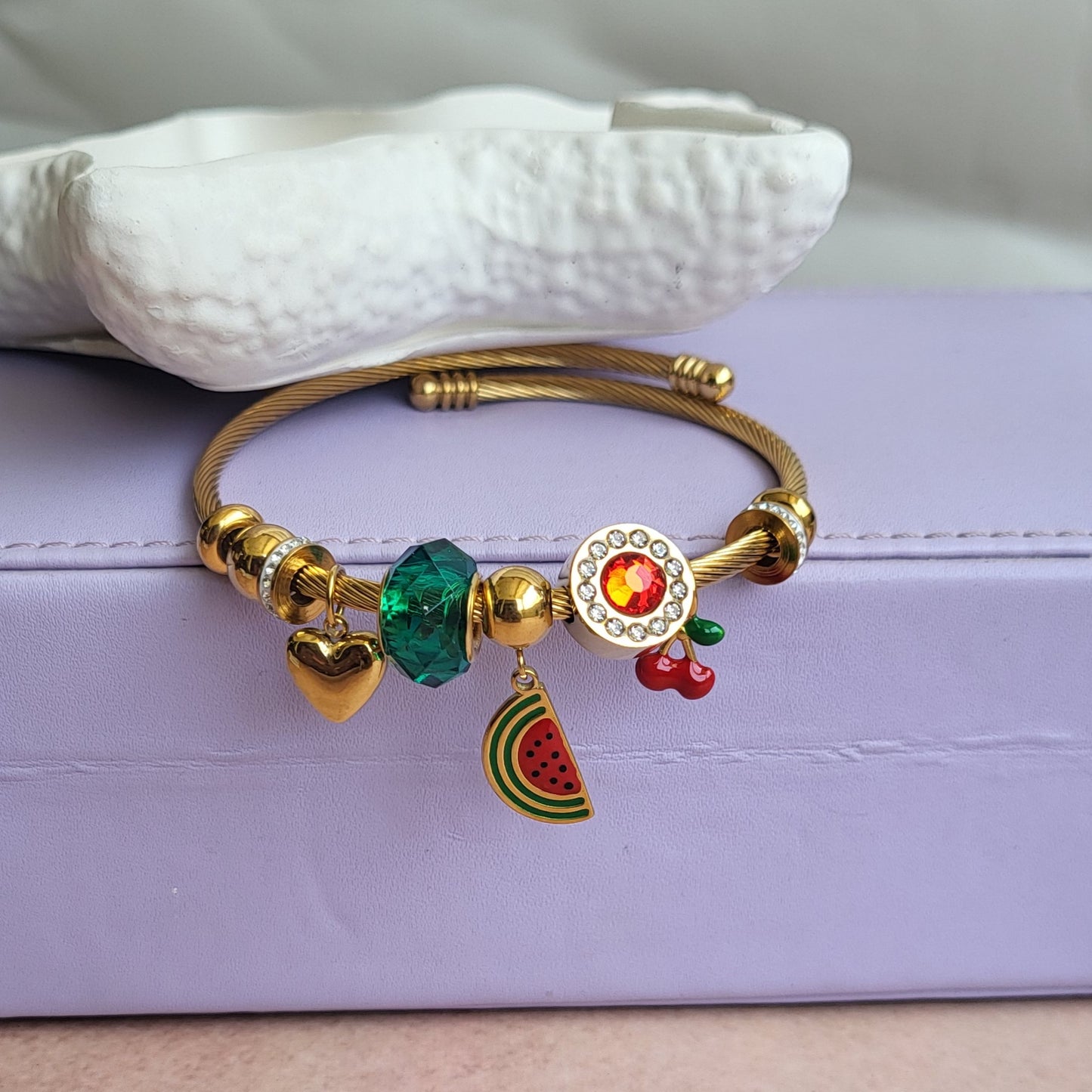 Watermelon charms bracelet
