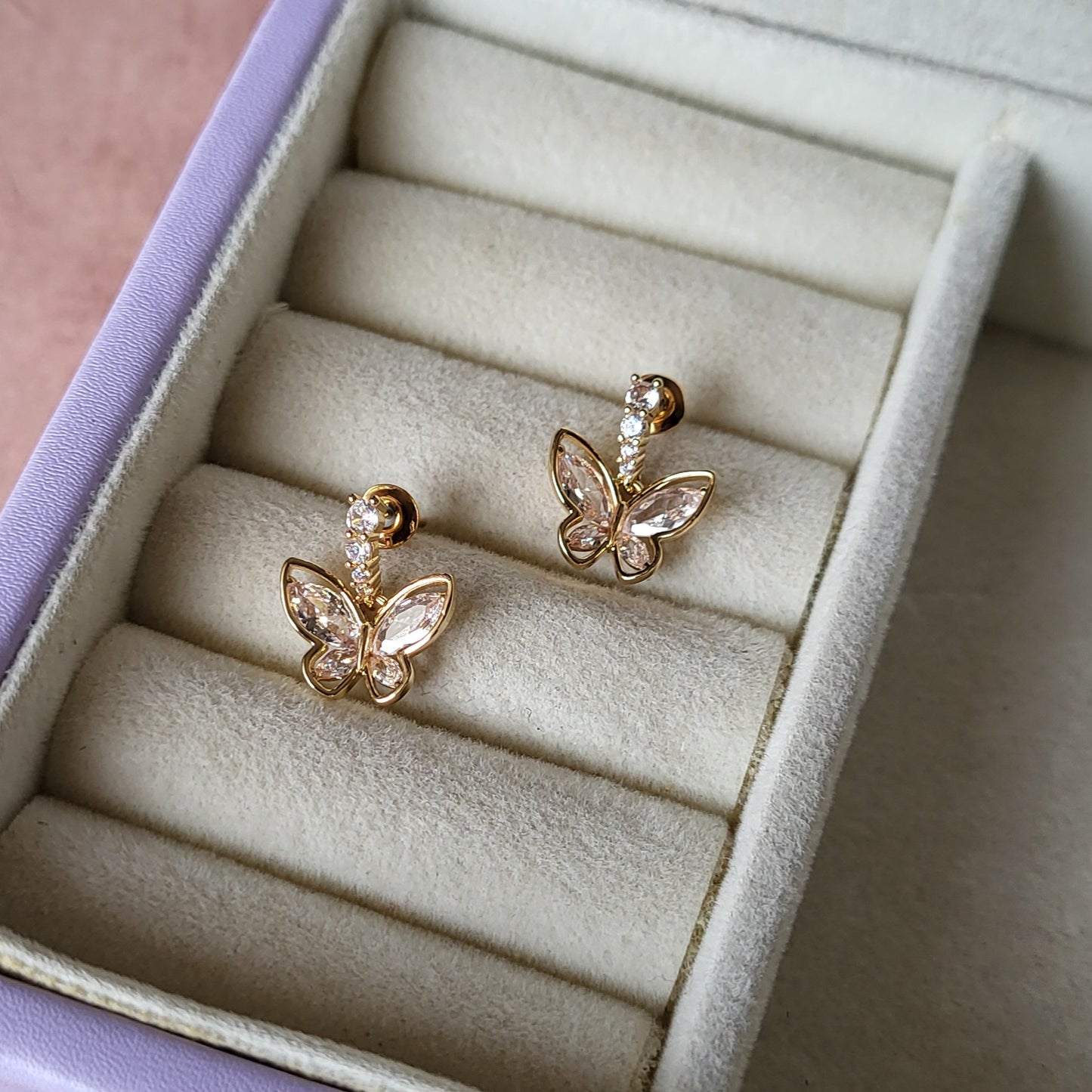 Butterfly drop studs