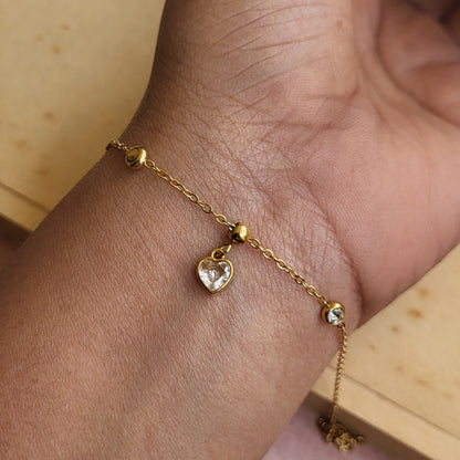 Heart drop bracelet