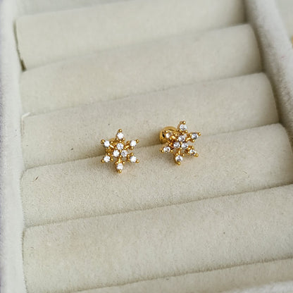 Snowflake mini studs (ball screwback)