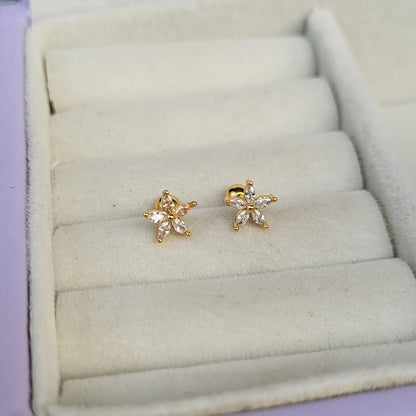 Flora studs (ball screwback)