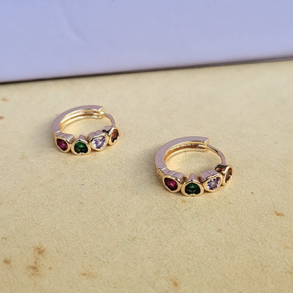 Color hearts hoops
