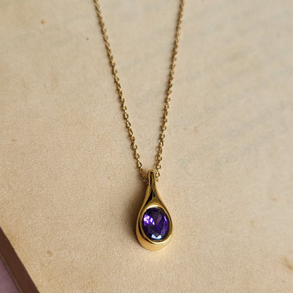 Purple pendant chain