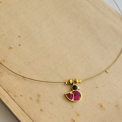 Duck jadau invisible necklace