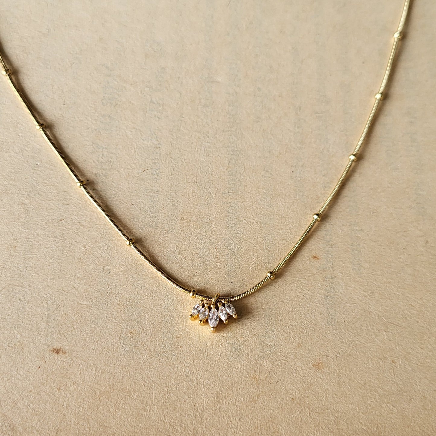 Crown beaded chain