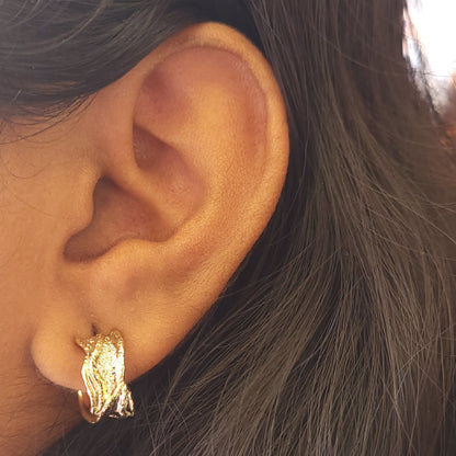 Goldie hoop studs