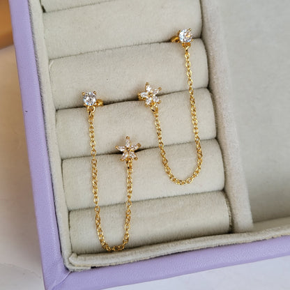 Flower link tassels (ball screwback)