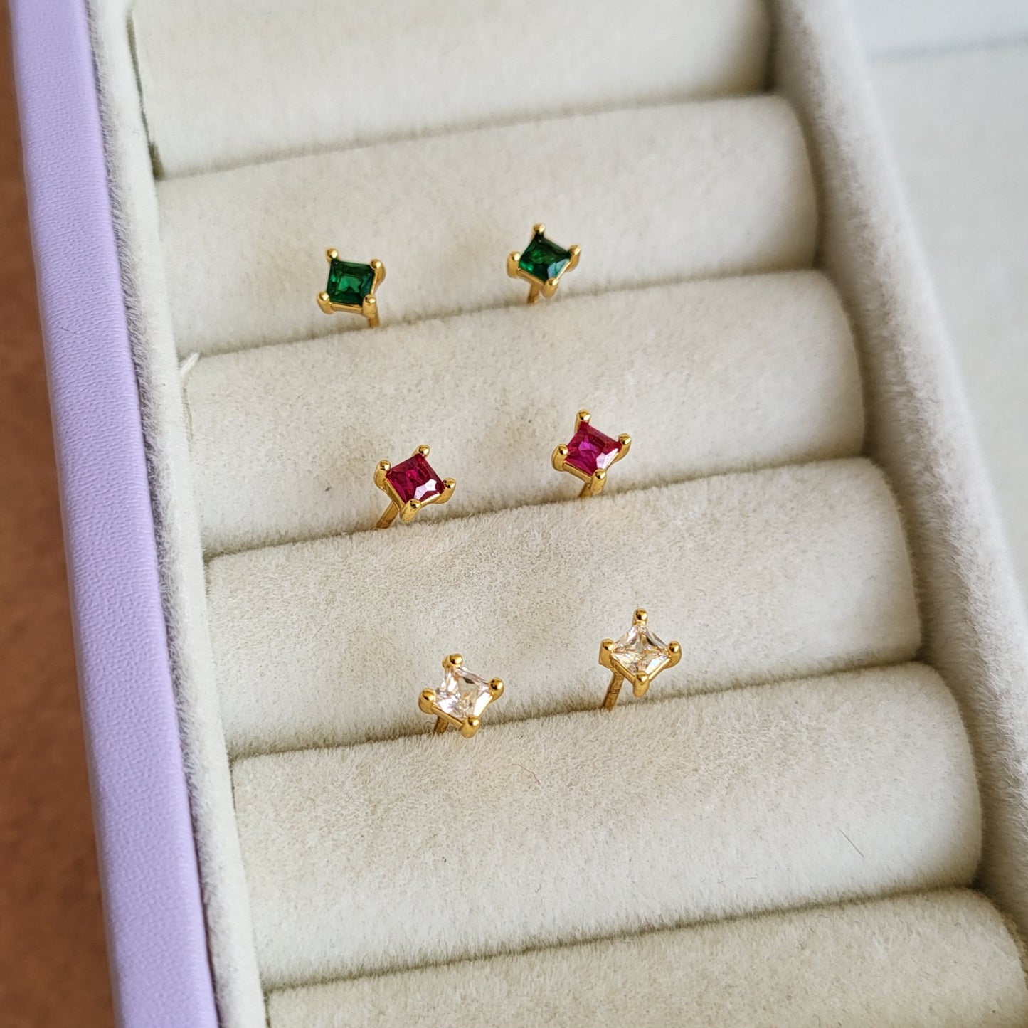 Square mini studs