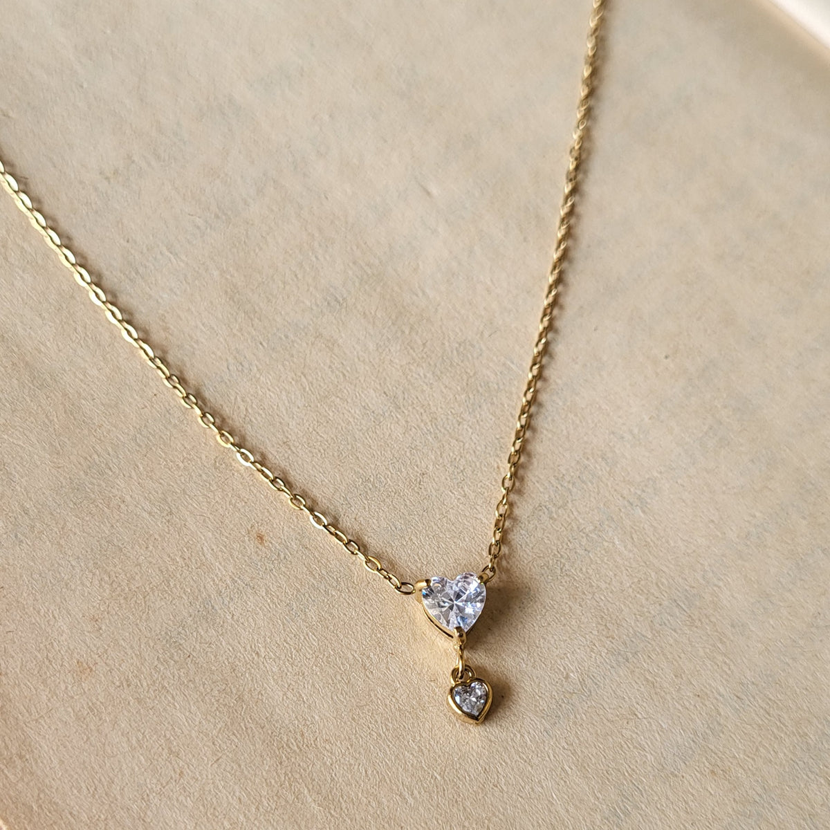 Heart drop Pendant chain