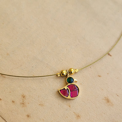 Duck jadau invisible necklace