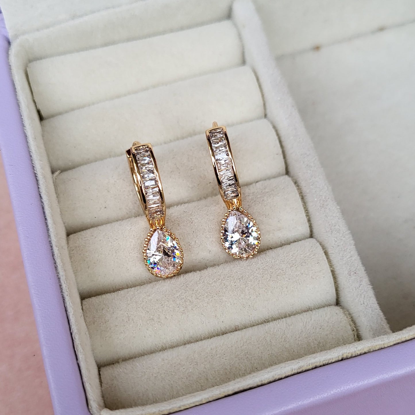 Pear drops hoops