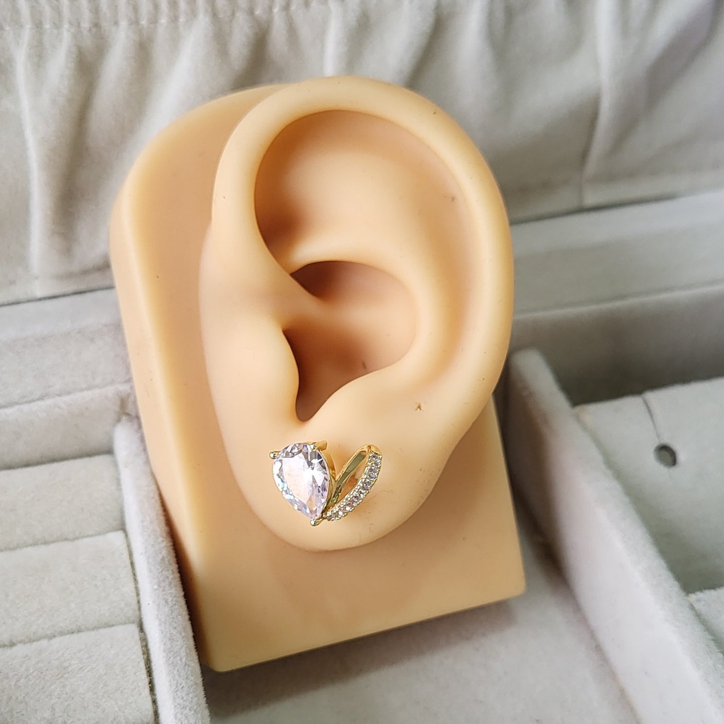 Heart look studs
