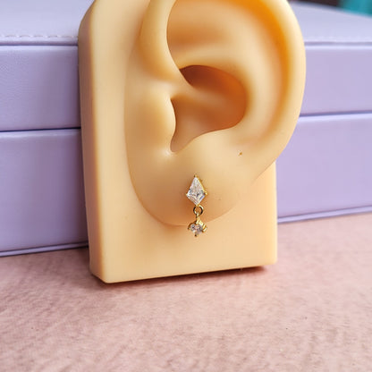 Drop mini studs (flat screwback)