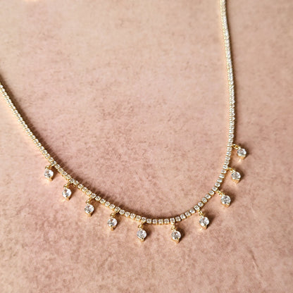 Crystal drops necklace