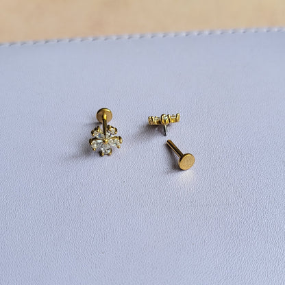 Bloom mini studs (flat screwback)