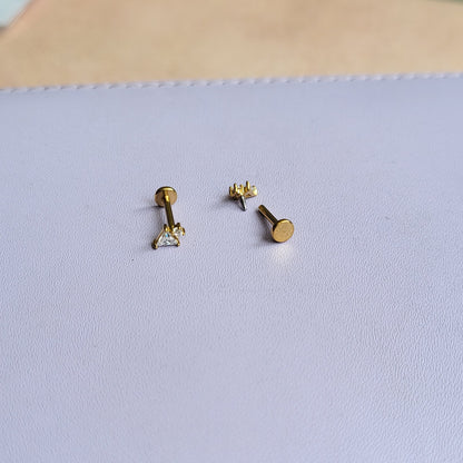 Trisha mini studs (flat screwback)