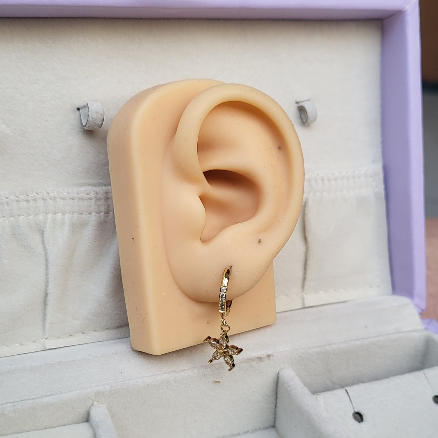 Blossom drop hoops