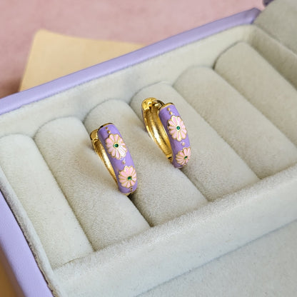 Vintage enamel hoops