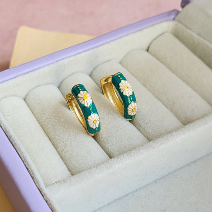 Vintage enamel hoops