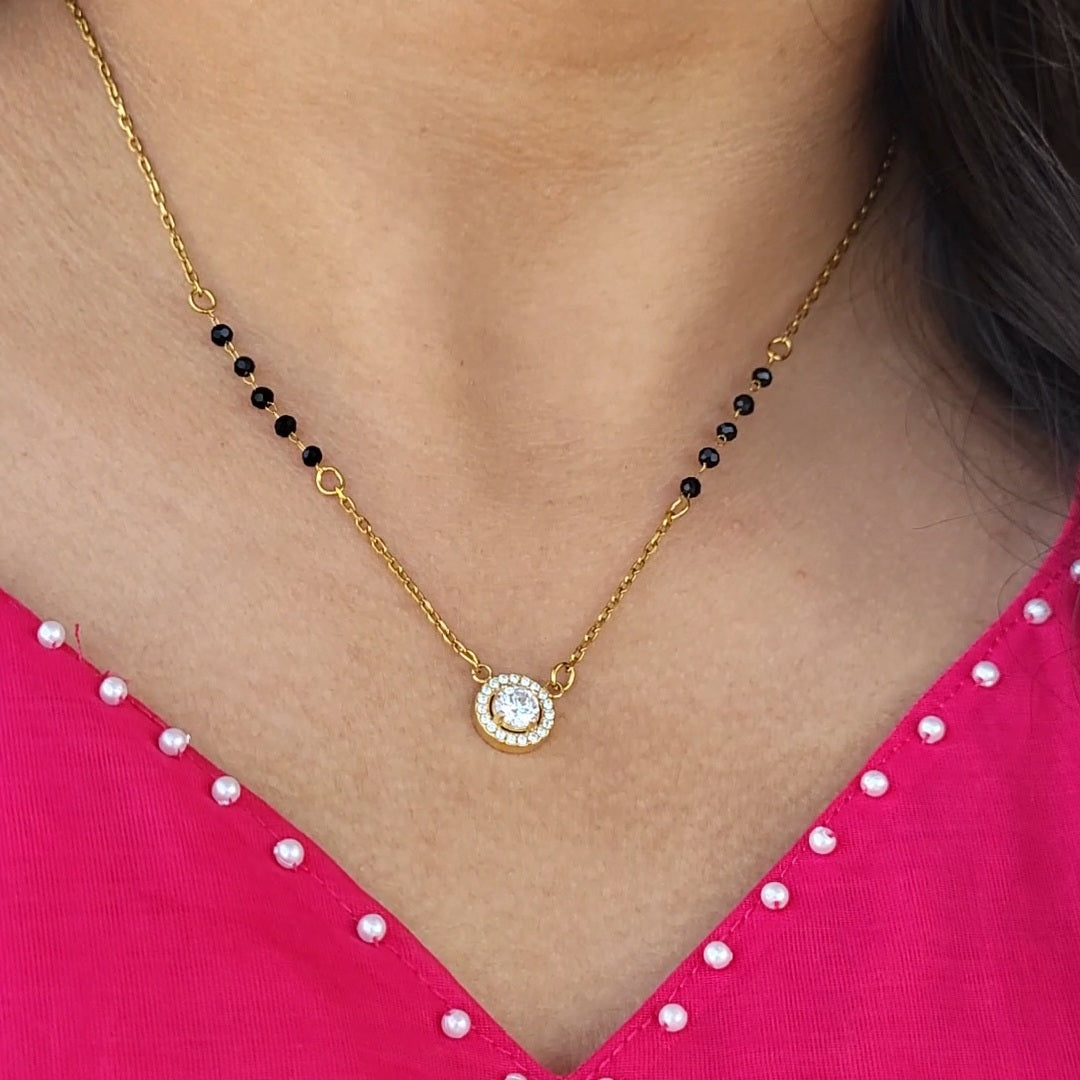 Solitaire mangalsutra (Stainless steel)