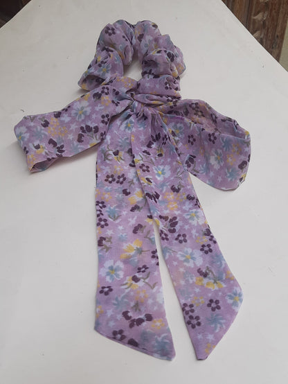 Floral lilac Scrunchie
