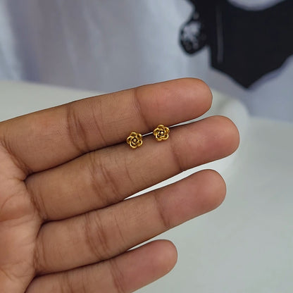 Rose ministuds (flat screwback)