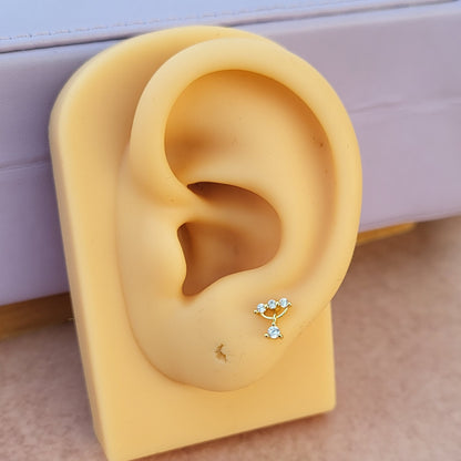 Acacia mini studs (flat screwback)