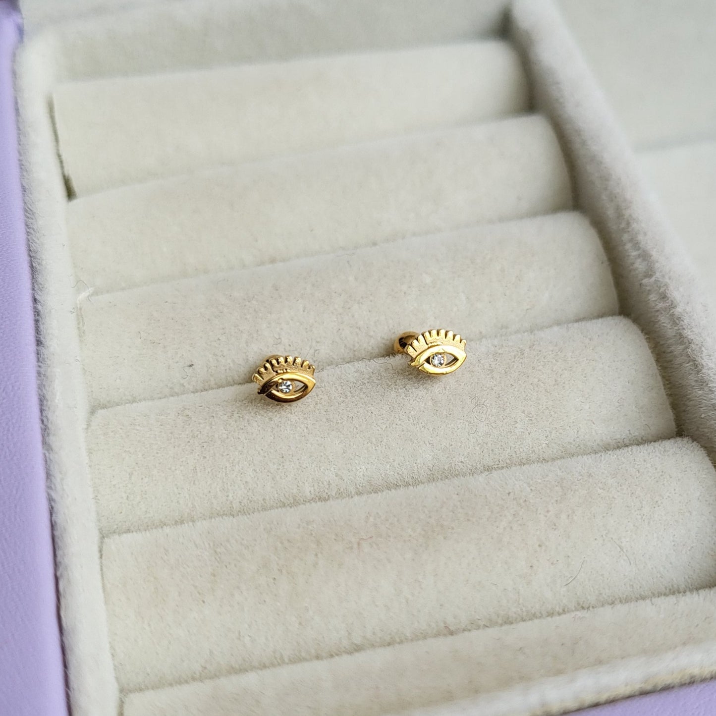 Evileye mini studs (ball screwback)