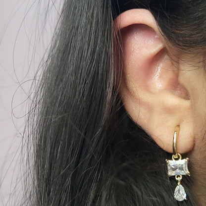 Cuban drop hoops