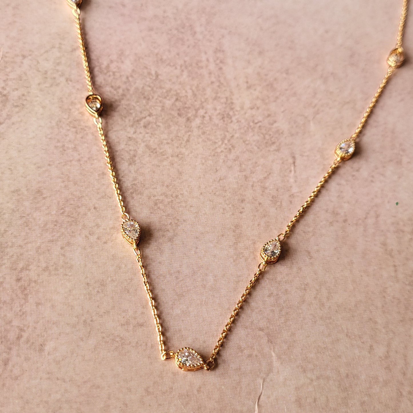 Pear drop necklace