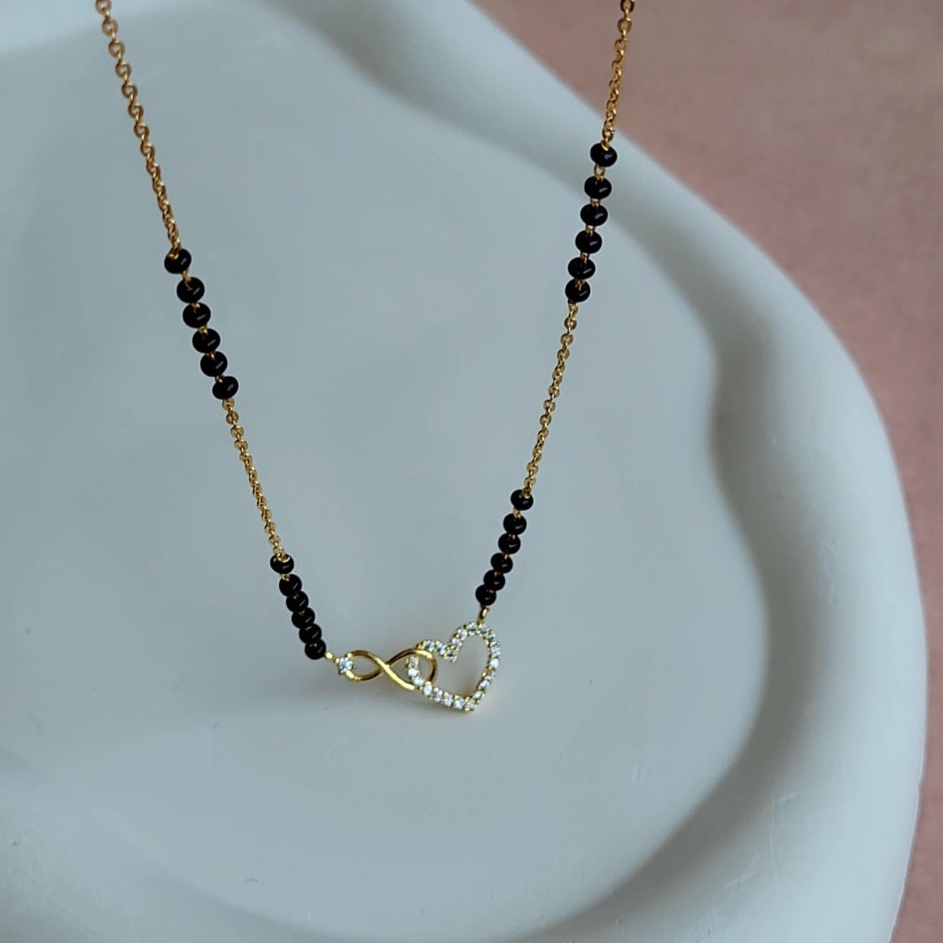 Infinity heart mangalsutra
