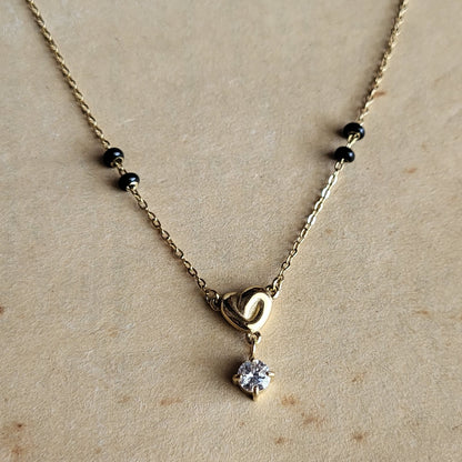 Heart drop mangalsutra
