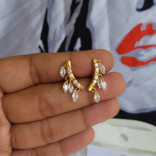 Krystle flat screwback studs