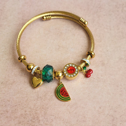 Watermelon charms bracelet