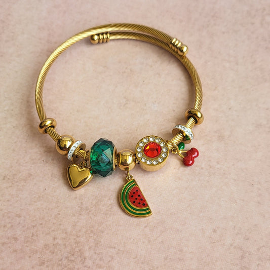 Watermelon charms bracelet