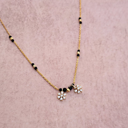 Dual flower mangalsutra