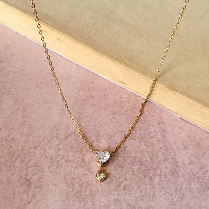 Heart drop Pendant chain