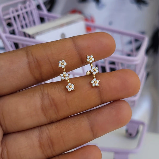 Sitara flat screwback studs