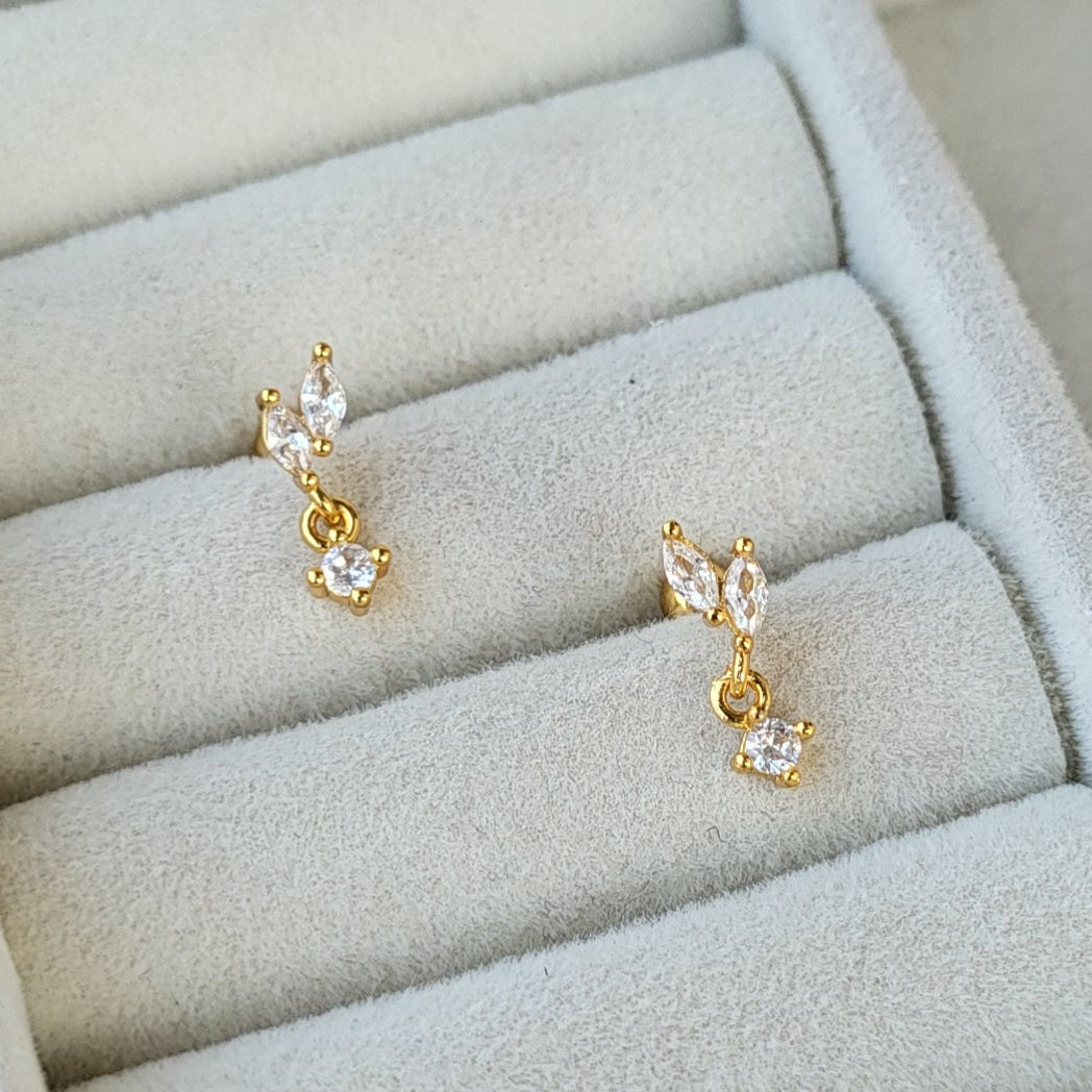 Hazel mini studs (ball screwback)