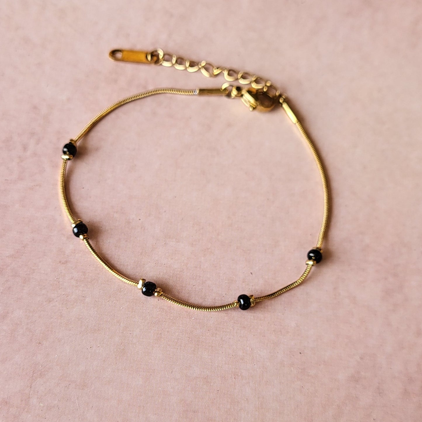 Black beaded bracelet