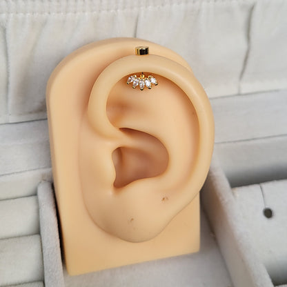 Crown bugadis ( flat screwback)(pair)
