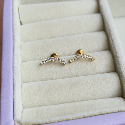 Hazel studs (flat screwback)