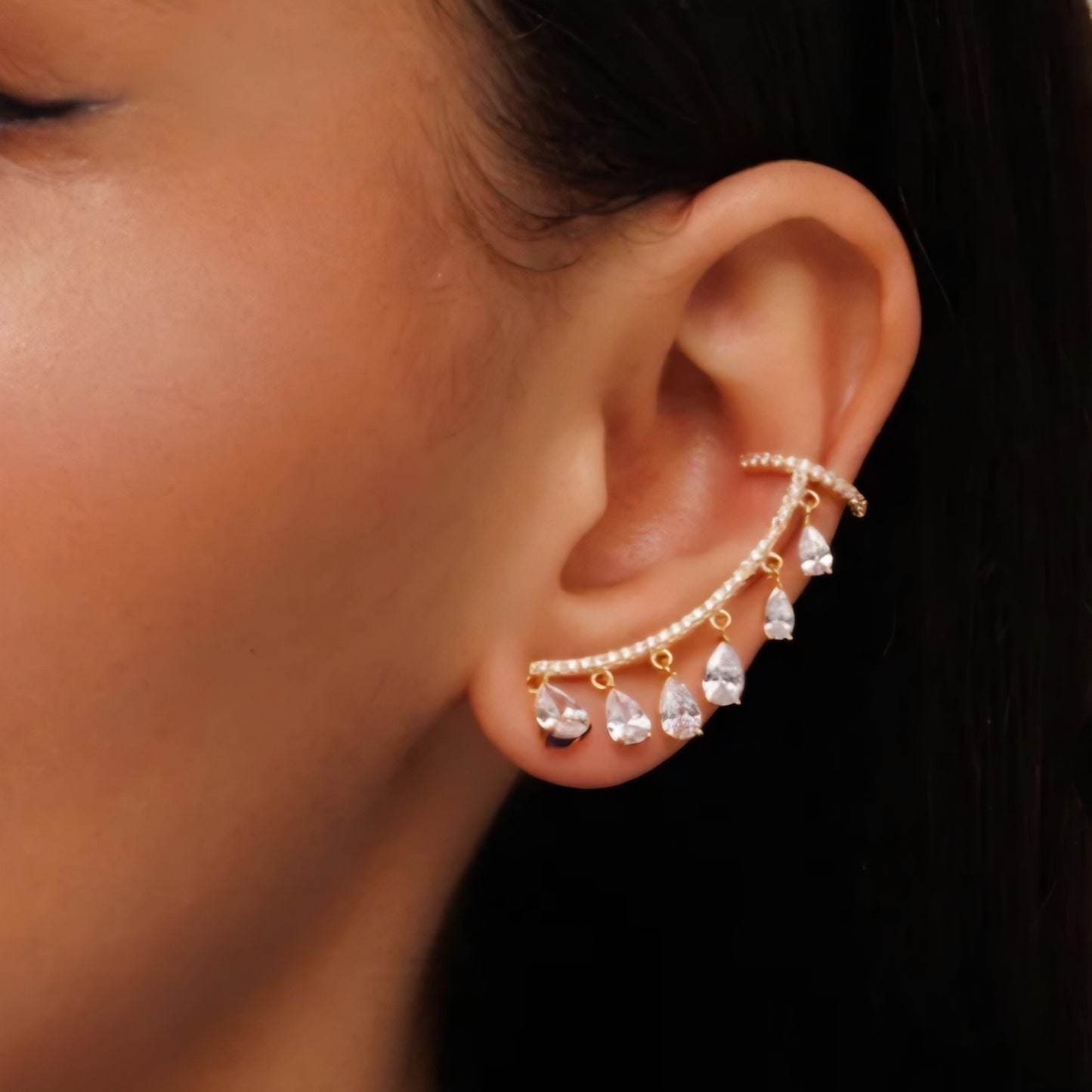 Rain drop earcuff (Left ear only)