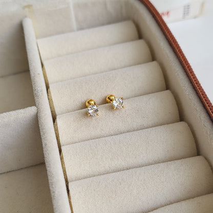 Round mini studs (ball screwback)