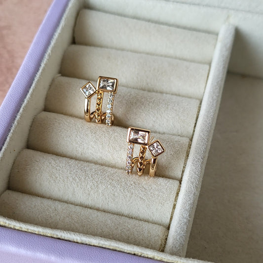 Boxy cuff studs