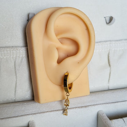 Pear drop hoops