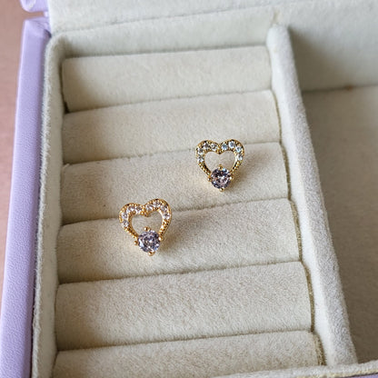 Hollow heart studs