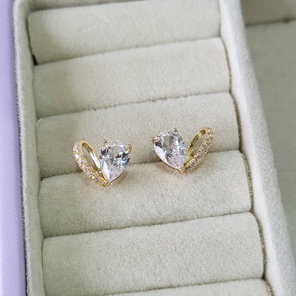 Heart look studs